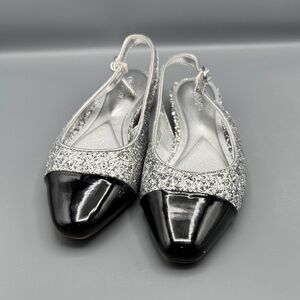 On 34th Womens Glitter Man Made Slingback Heels